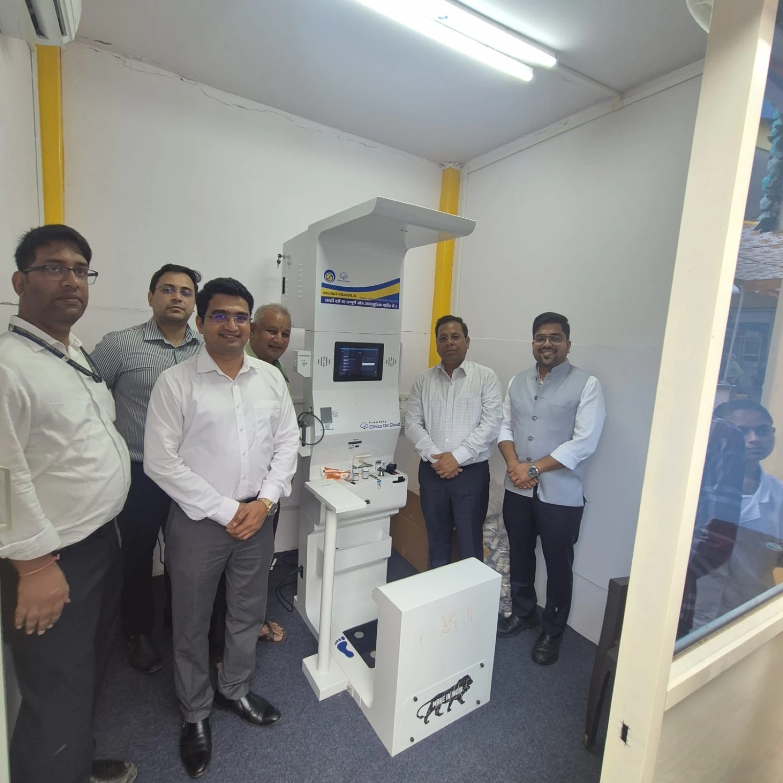 A Clinics On Cloud Health ATM handed over and installed at a client site