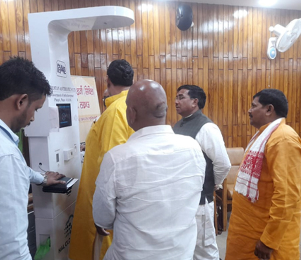 Clinics On Cloud Health ATM Kiosk installation in Vidhan bhavan, UP